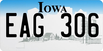 IA license plate EAG306