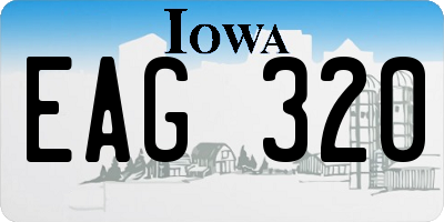 IA license plate EAG320