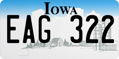 IA license plate EAG322