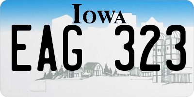 IA license plate EAG323