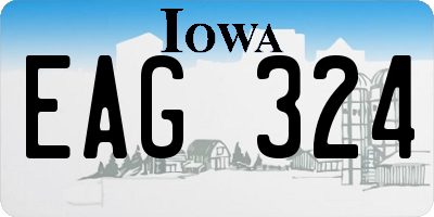 IA license plate EAG324