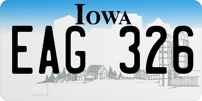 IA license plate EAG326