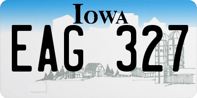 IA license plate EAG327