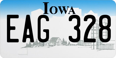 IA license plate EAG328