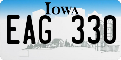 IA license plate EAG330