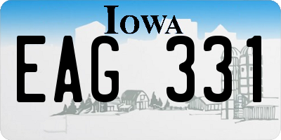 IA license plate EAG331