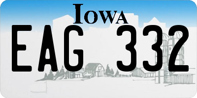 IA license plate EAG332