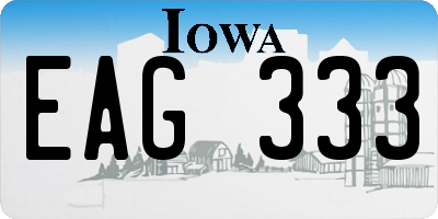 IA license plate EAG333