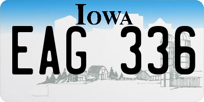 IA license plate EAG336