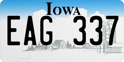 IA license plate EAG337