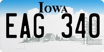 IA license plate EAG340