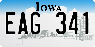 IA license plate EAG341