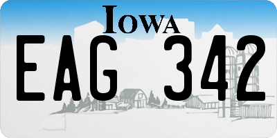 IA license plate EAG342