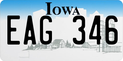 IA license plate EAG346