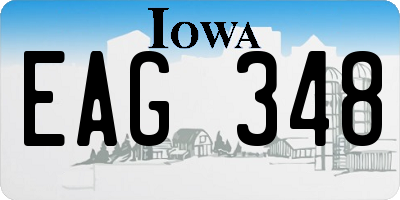 IA license plate EAG348