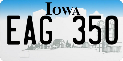 IA license plate EAG350