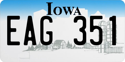 IA license plate EAG351