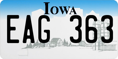 IA license plate EAG363