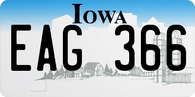 IA license plate EAG366