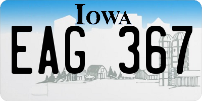 IA license plate EAG367