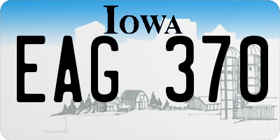 IA license plate EAG370