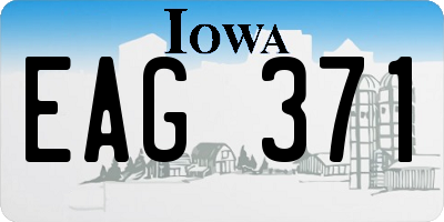 IA license plate EAG371