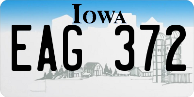 IA license plate EAG372