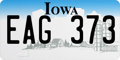 IA license plate EAG373