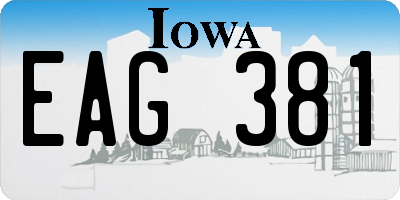 IA license plate EAG381