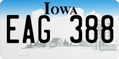 IA license plate EAG388