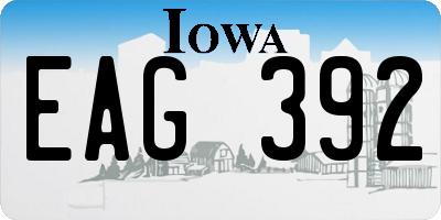 IA license plate EAG392