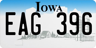 IA license plate EAG396