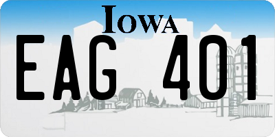 IA license plate EAG401