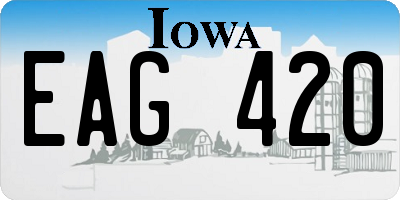 IA license plate EAG420