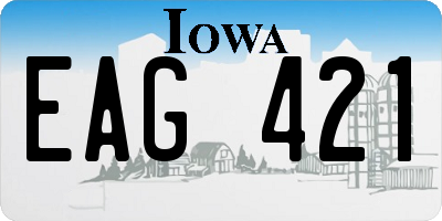 IA license plate EAG421