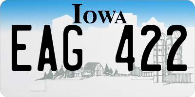 IA license plate EAG422