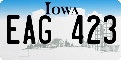 IA license plate EAG423