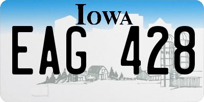 IA license plate EAG428