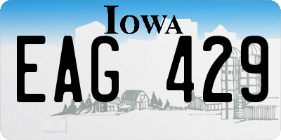 IA license plate EAG429