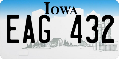 IA license plate EAG432