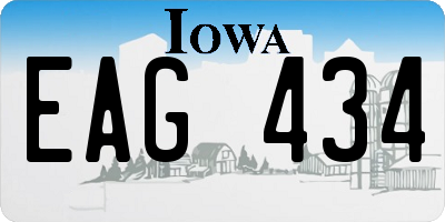 IA license plate EAG434