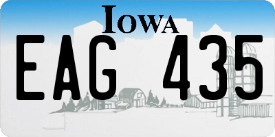 IA license plate EAG435