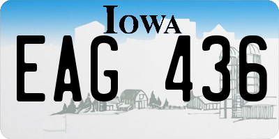 IA license plate EAG436