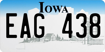 IA license plate EAG438