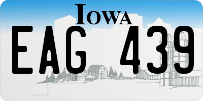 IA license plate EAG439