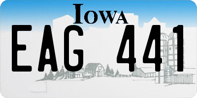 IA license plate EAG441