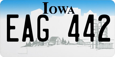 IA license plate EAG442