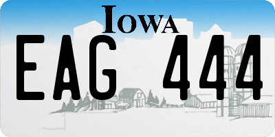 IA license plate EAG444