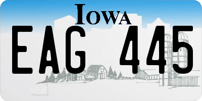 IA license plate EAG445