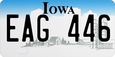 IA license plate EAG446